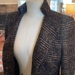 TRIXI SCHOBER WOOL BLAZER SZ 6 BROWN